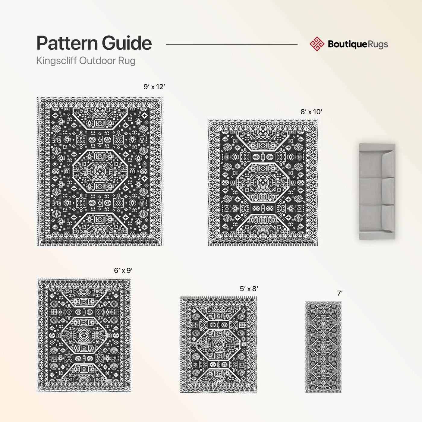 Kingscliff Nordic Outdoor Rug - Clearance by Boutique Rugs