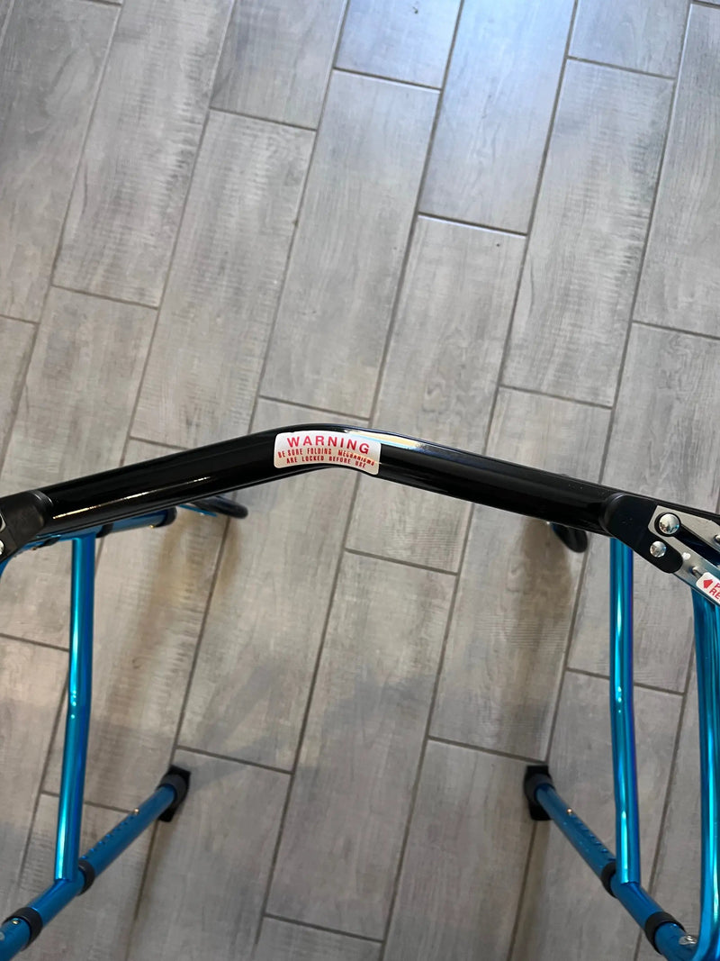 Pre-Assembled Foldable Platform Walker, Adjustable Walking Aid with 5" Wheels & Removable Padded Armrests, Folding Standard Walker for Senior, Elderly by Selzalot
