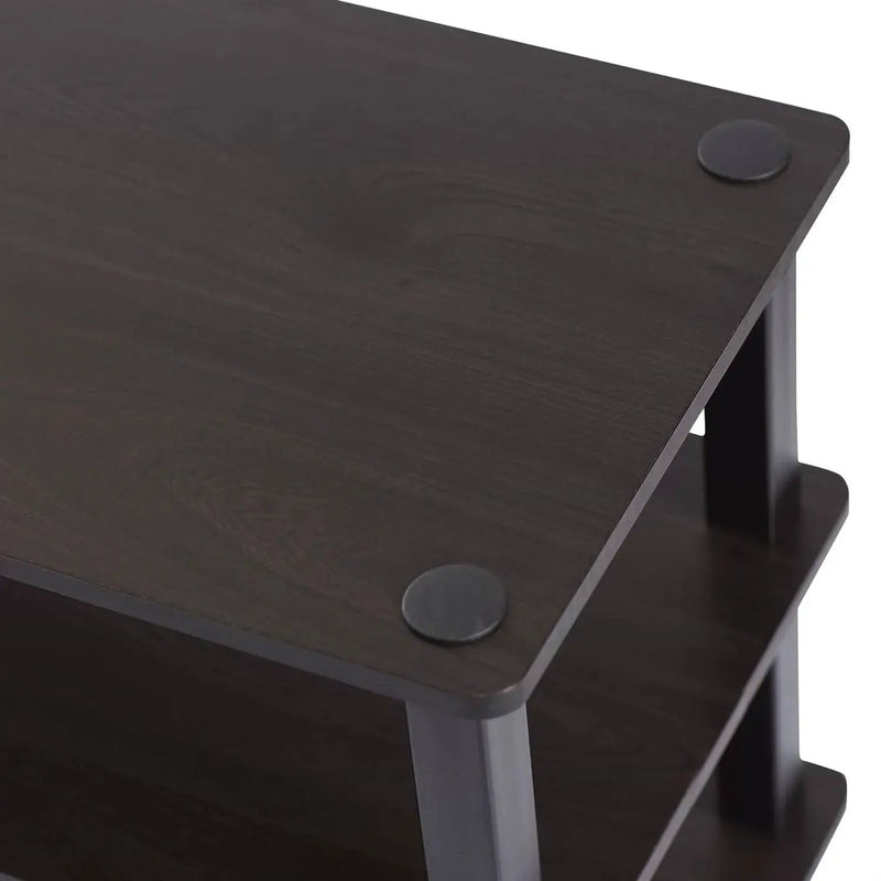 Modern 3-Shelf Espresso Black Shoe Rack - Holds up to 18 Pair of Shoes by HomePacific