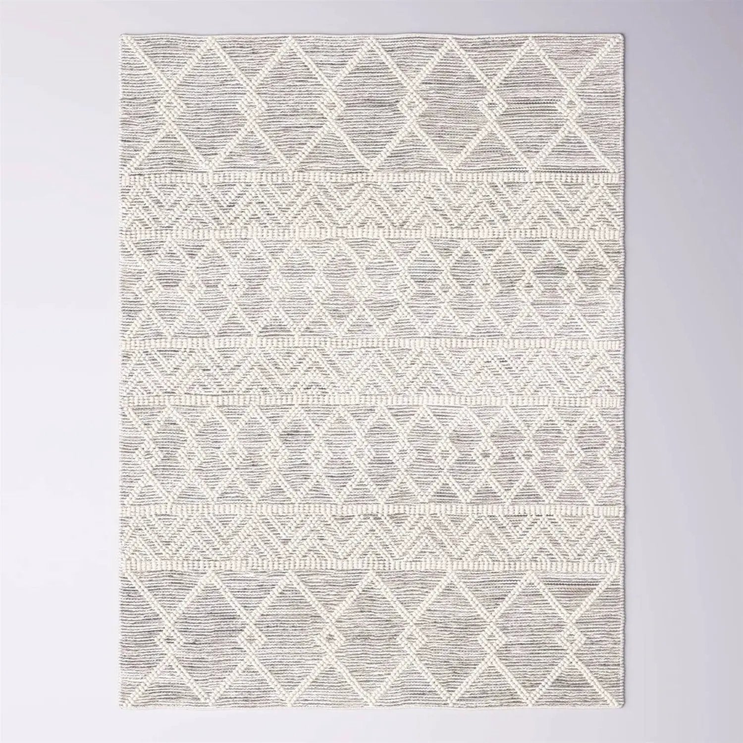 8-ft. x 10-ft. Hand Woven Wool Blend Grey Beige Ivory Persian Style Area Rug by HomePacific