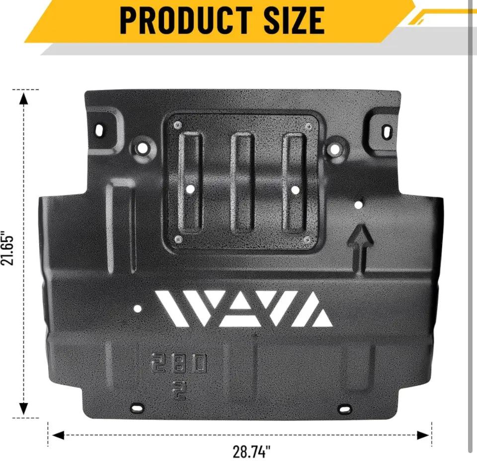 Racewill Lower Front Splash Shield Black Engine Splash Guard FL3Z-5D032-D Compatible with 2018-2022 Ford F-150 (Replacement for Vehicles with Factory- by Selzalot