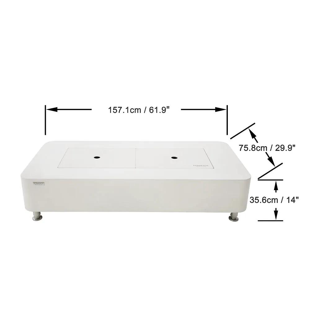 Elementi Sydney Ethanol Fire Pit 61.9 x 29.9 Inches