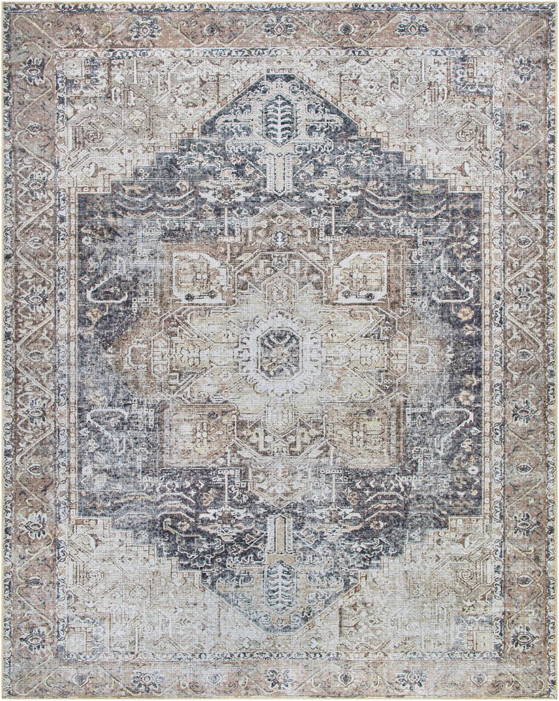 Beige Rosman Washable Area Rug - Clearance by Boutique Rugs
