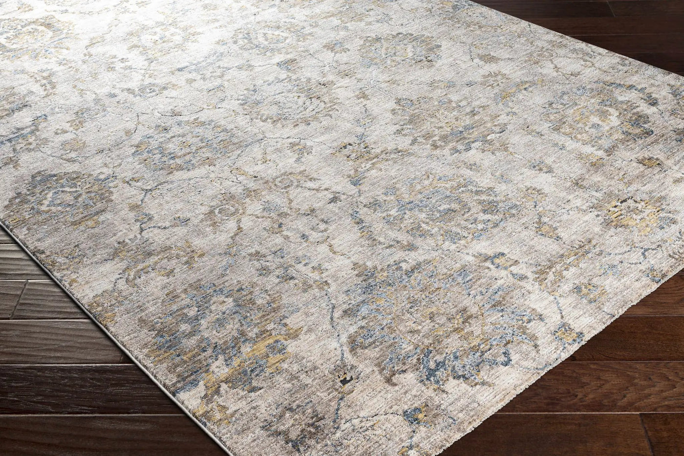 Morinville Teal Floral Rug by Boutique Rugs
