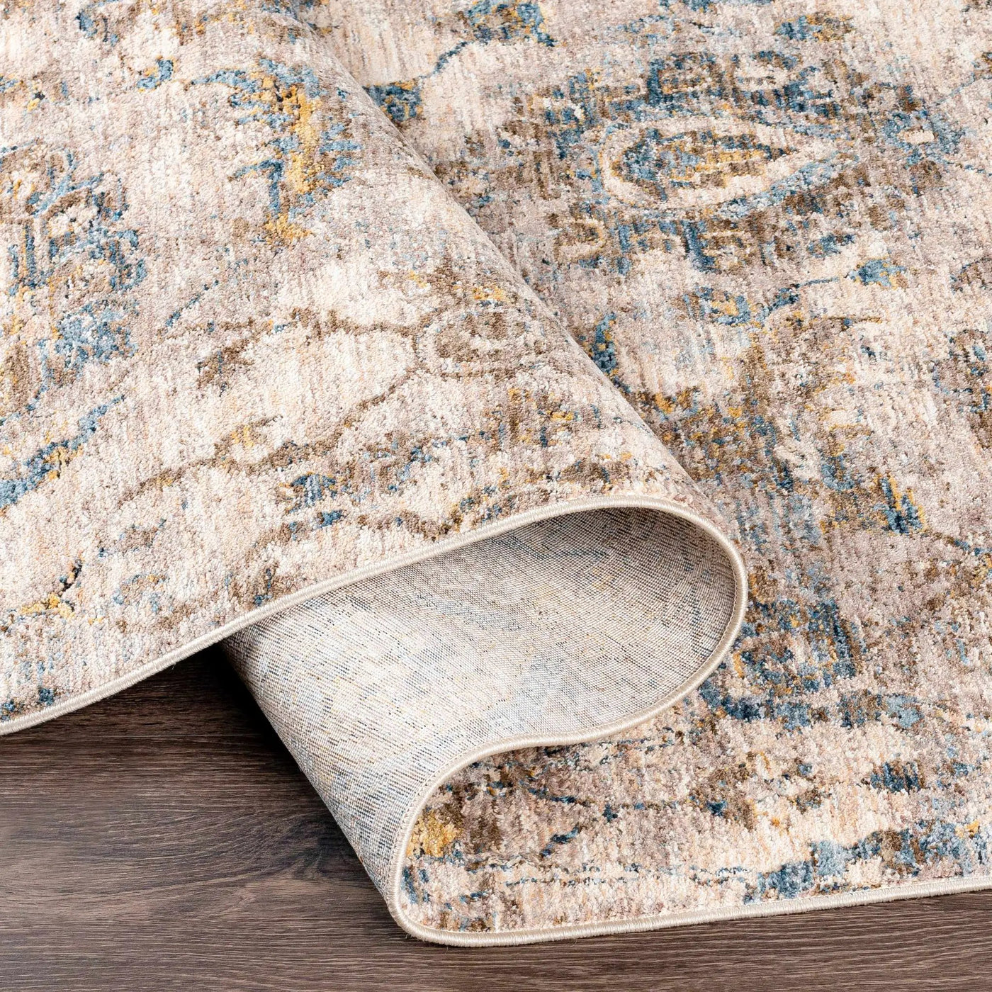 Morinville Teal Floral Rug by Boutique Rugs
