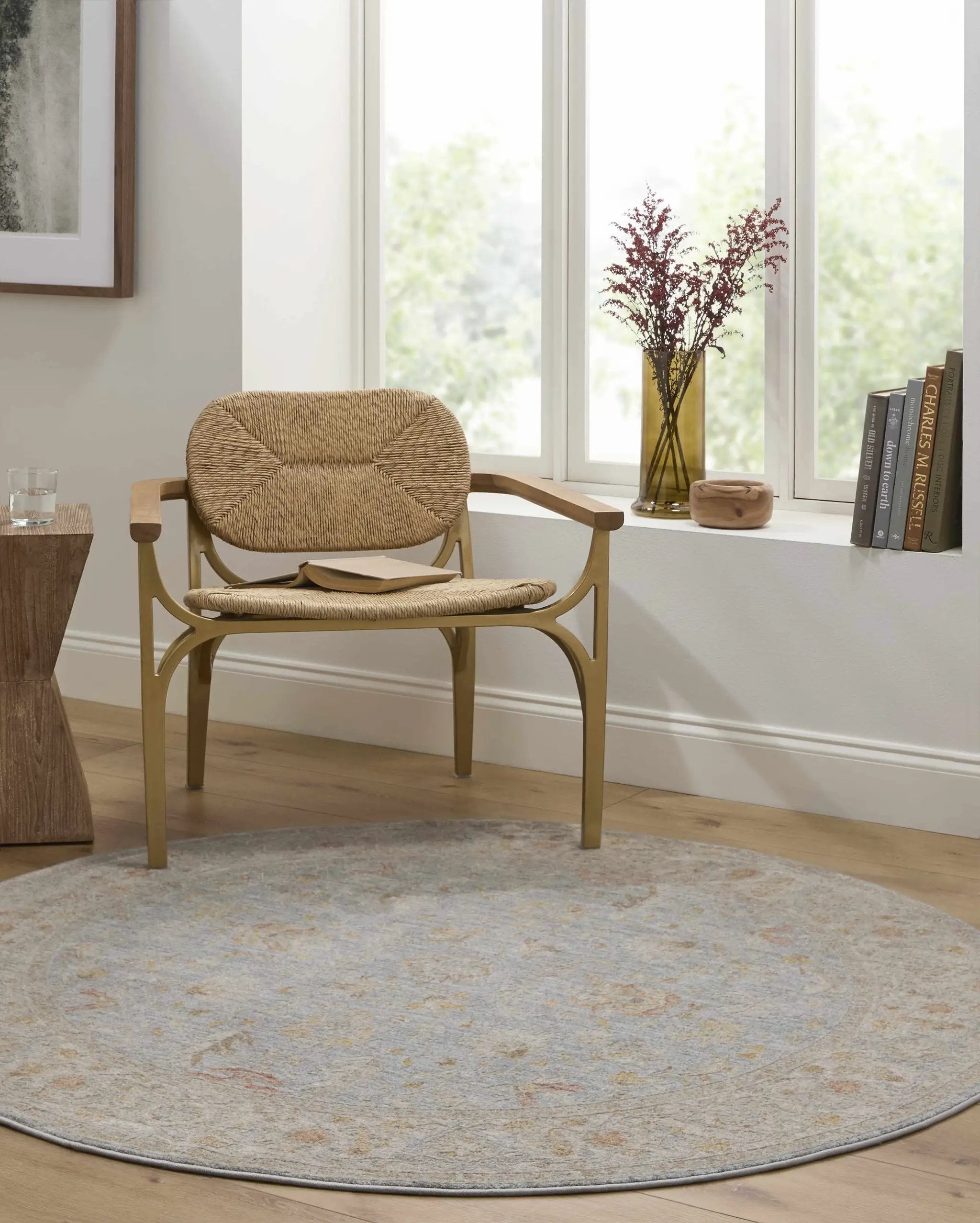 Edie Taupe Thick Luxe Oushak Rug by Boutique Rugs