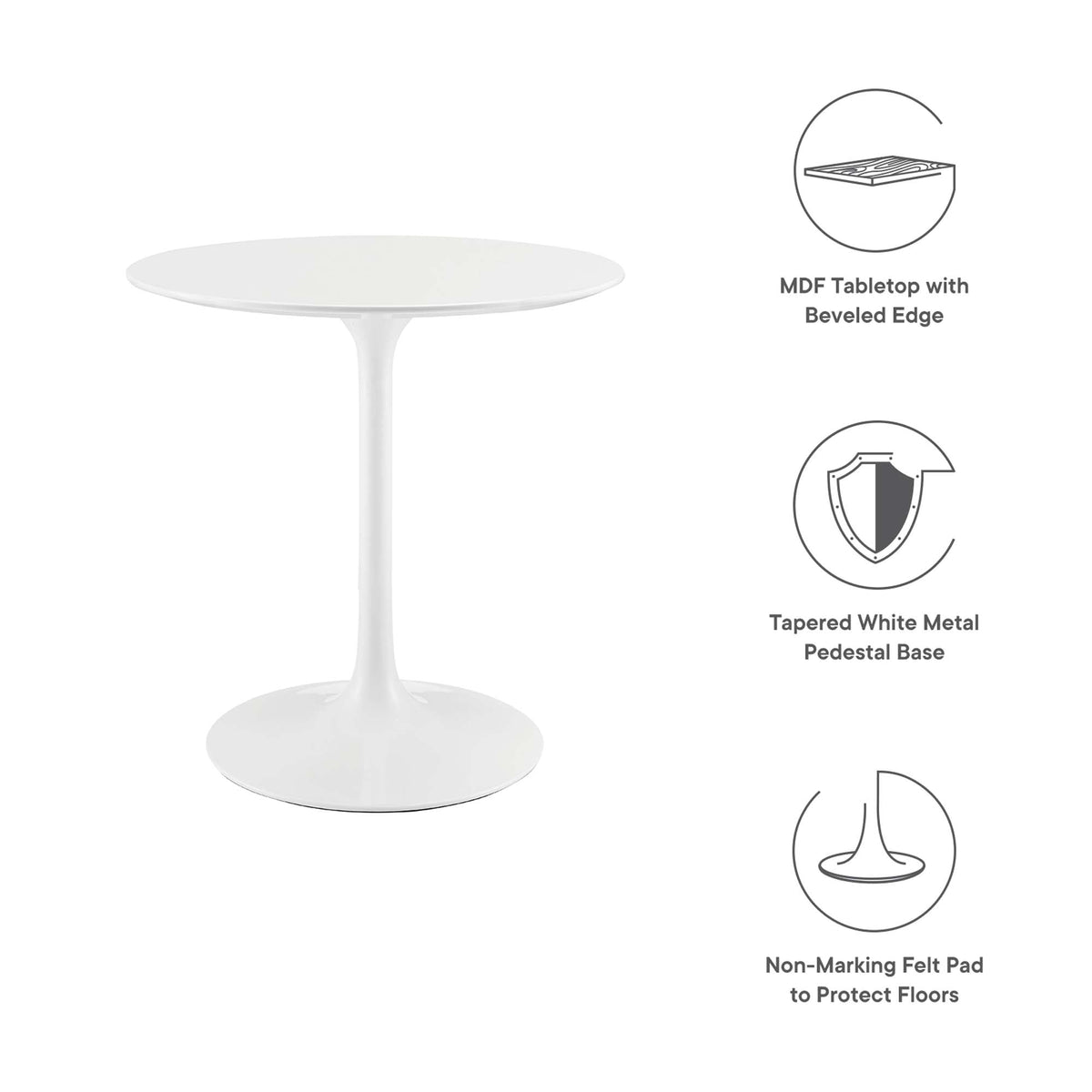 Lippa Round Wood Dining Table by Modway, photo 2 of 63