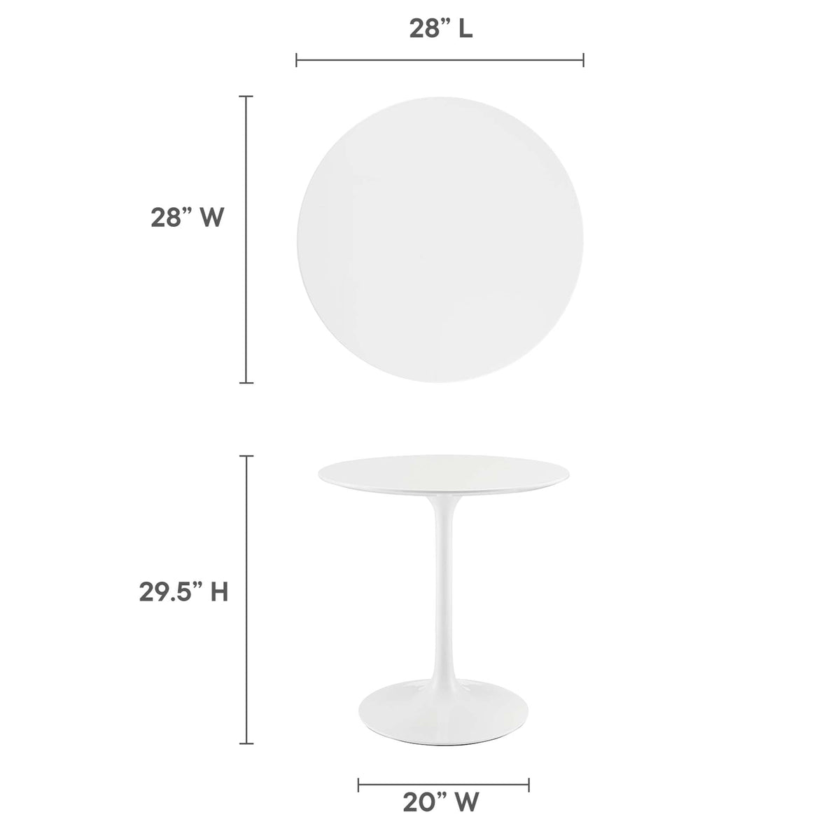 Lippa Round Wood Dining Table by Modway, photo 3 of 63