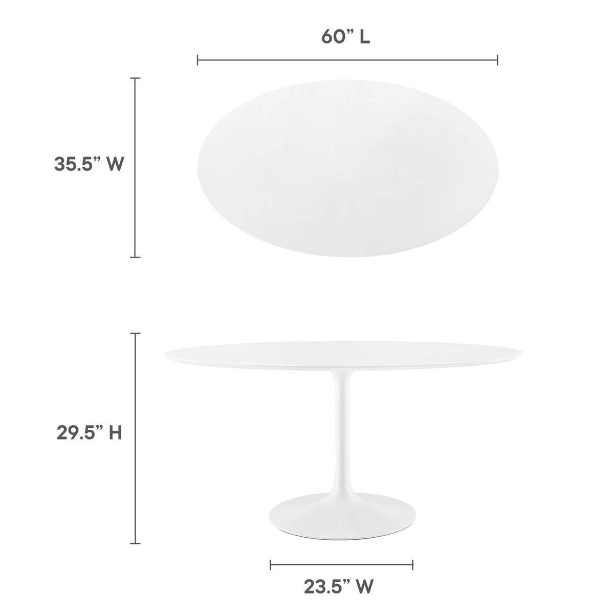 Lippa Oval Wood Dining Table by Modway, photo 10 of 14