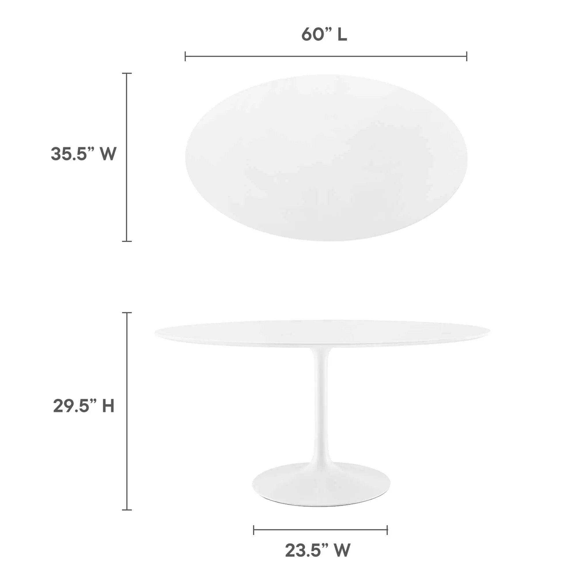 Lippa 60" Oval Wood Dining Table by Modway by HouseOfZazla