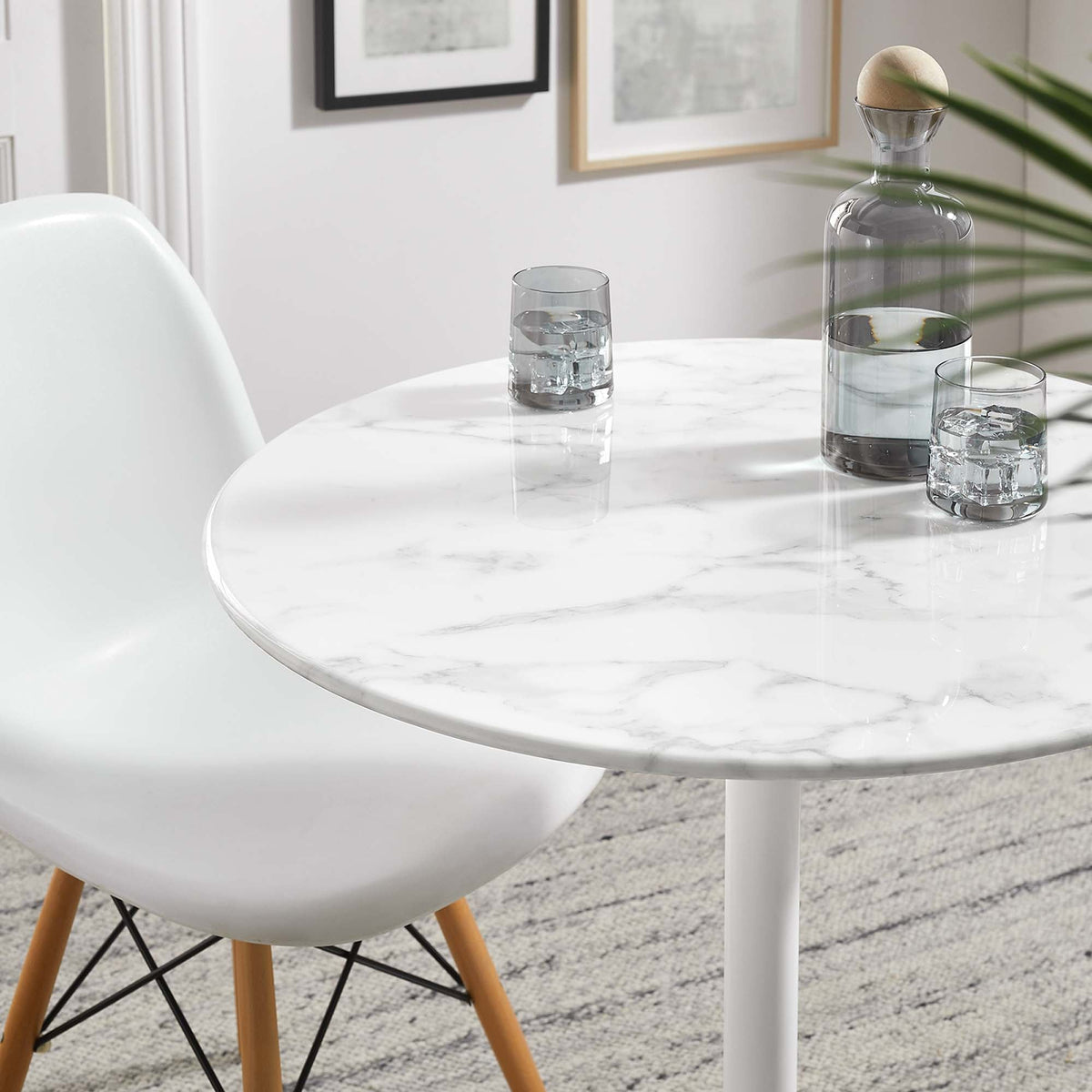 Lippa Round Faux Marble Dining Table by Modway, photo 7 of 62
