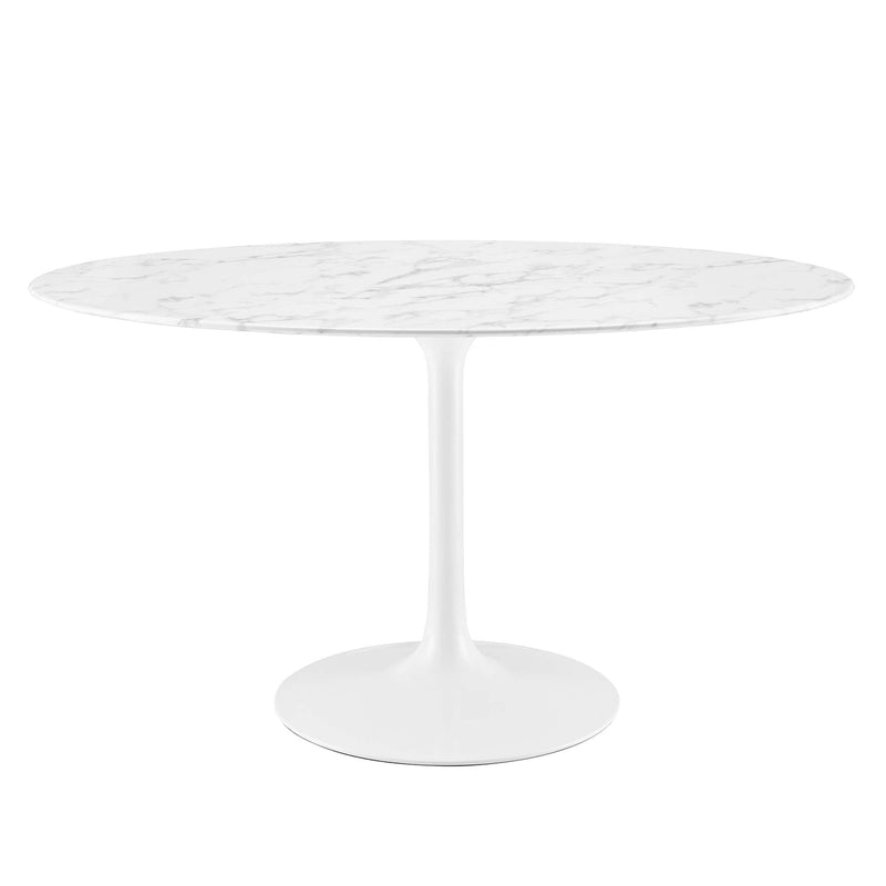Lippa 54" Oval Faux Marble Dining Table by Modway - EEI-1134
