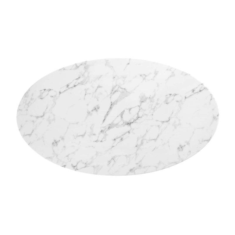 Lippa 54" Oval Faux Marble Dining Table by Modway - EEI-1134, photo 4 of 7