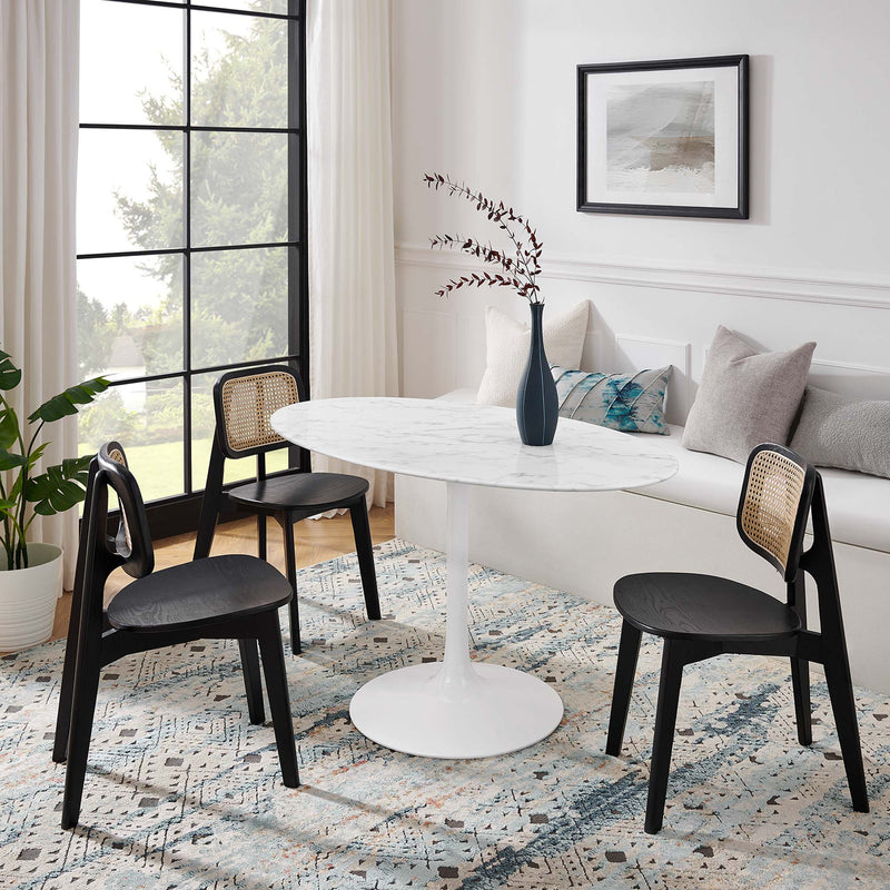 Lippa 54" Oval Faux Marble Dining Table by Modway - EEI-1134, photo 7 of 7