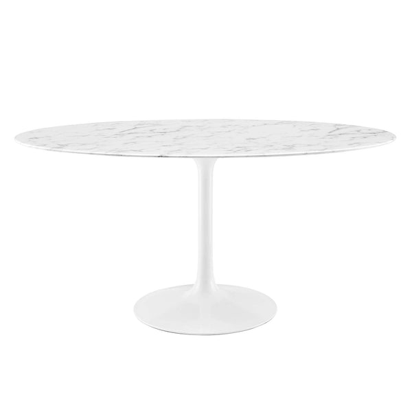 Lippa 60" Oval Faux Marble Dining Table by Modway - EEI-1135