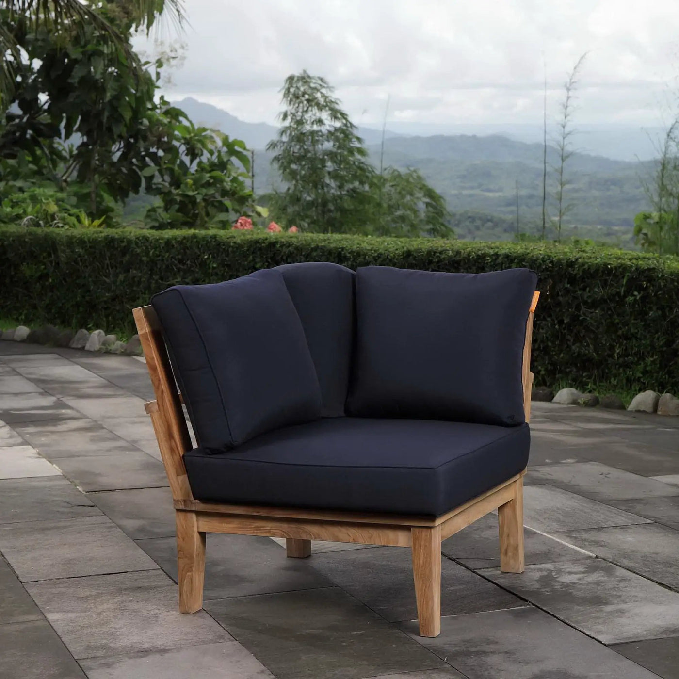 Marina Outdoor Patio Teak Corner Sofa by Modway by HouseOfZazla