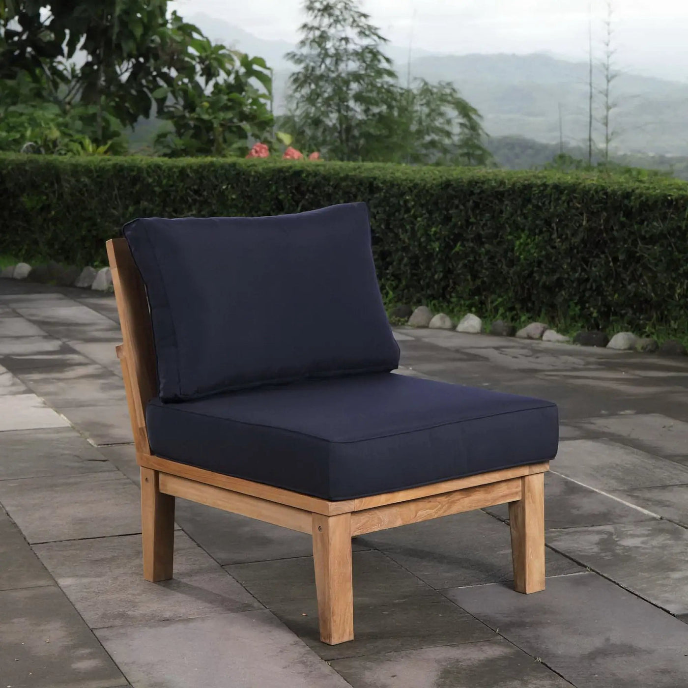 Marina Armless Outdoor Patio Teak Sofa by Modway by HouseOfZazla