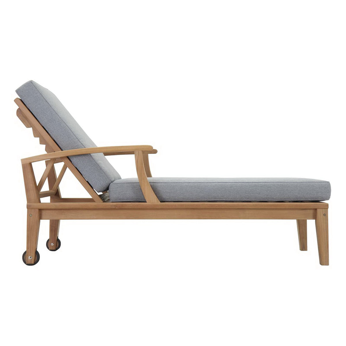 Marina Outdoor Patio Teak Single Chaise by Modway, photo 2 of 21