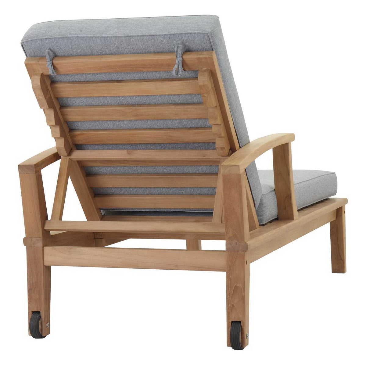Marina Outdoor Patio Teak Single Chaise by Modway, photo 3 of 21