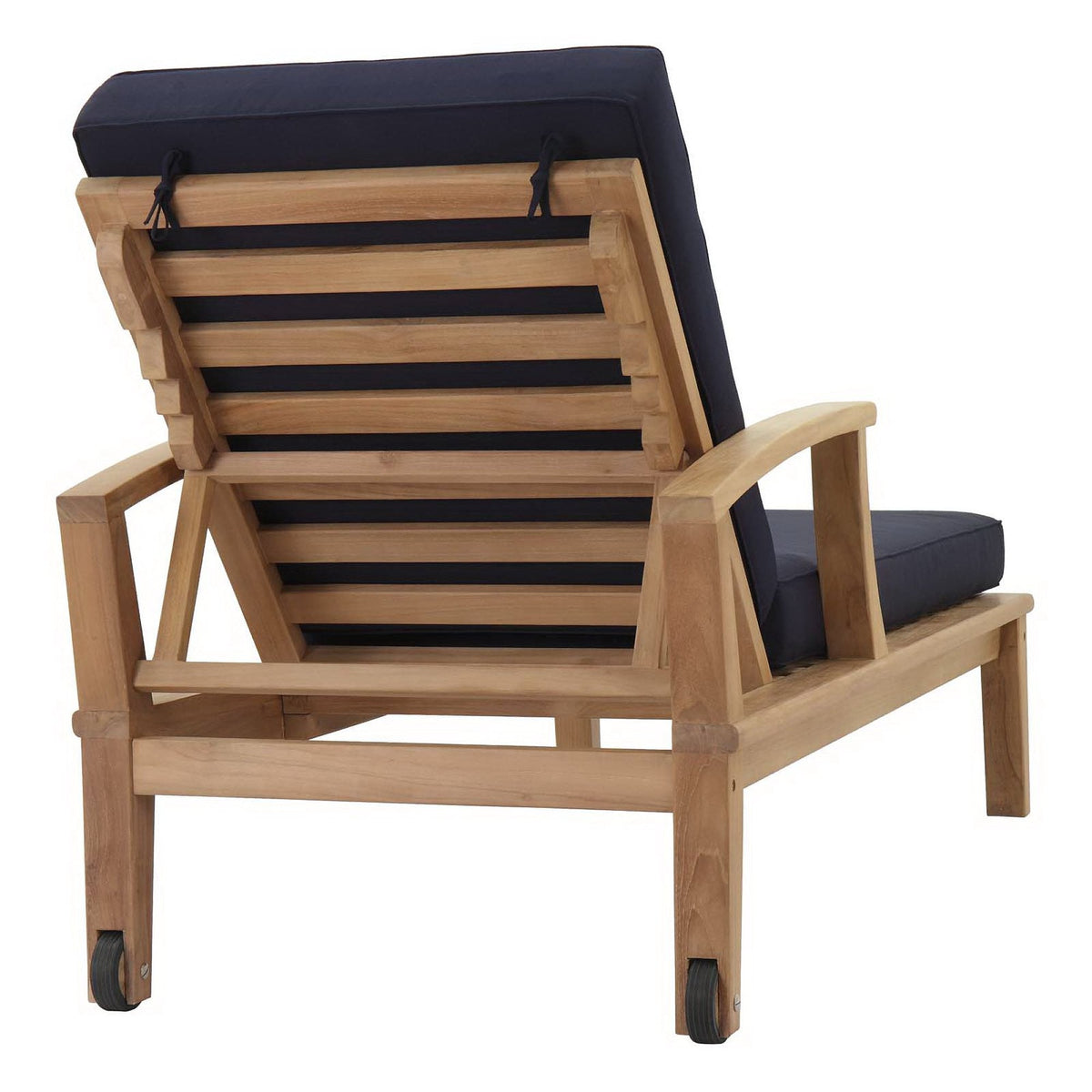 Marina Outdoor Patio Teak Single Chaise by Modway, photo 11 of 21