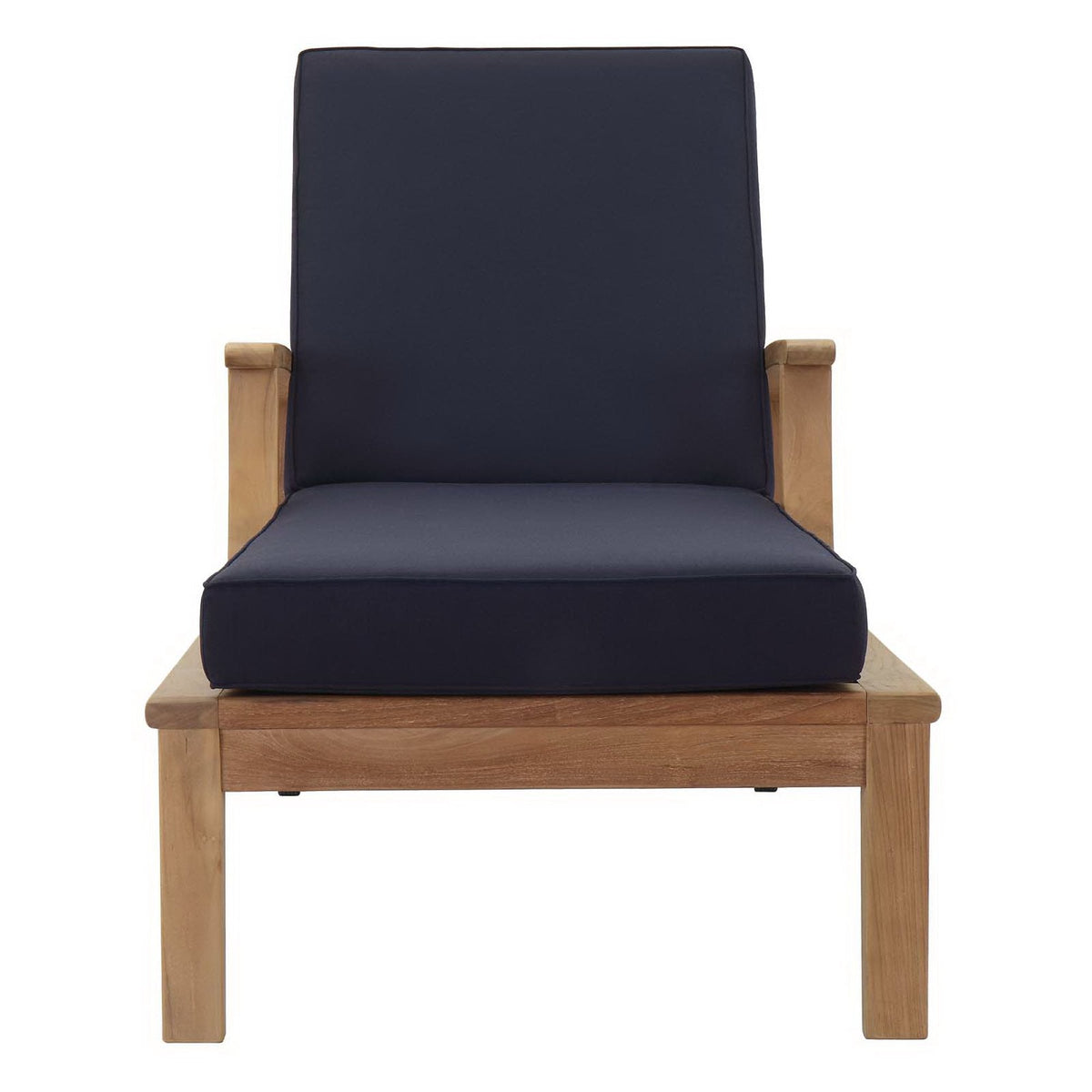 Marina Outdoor Patio Teak Single Chaise by Modway, photo 12 of 21