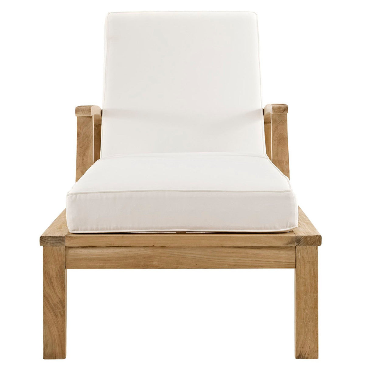 Marina Outdoor Patio Teak Single Chaise by Modway, photo 18 of 21