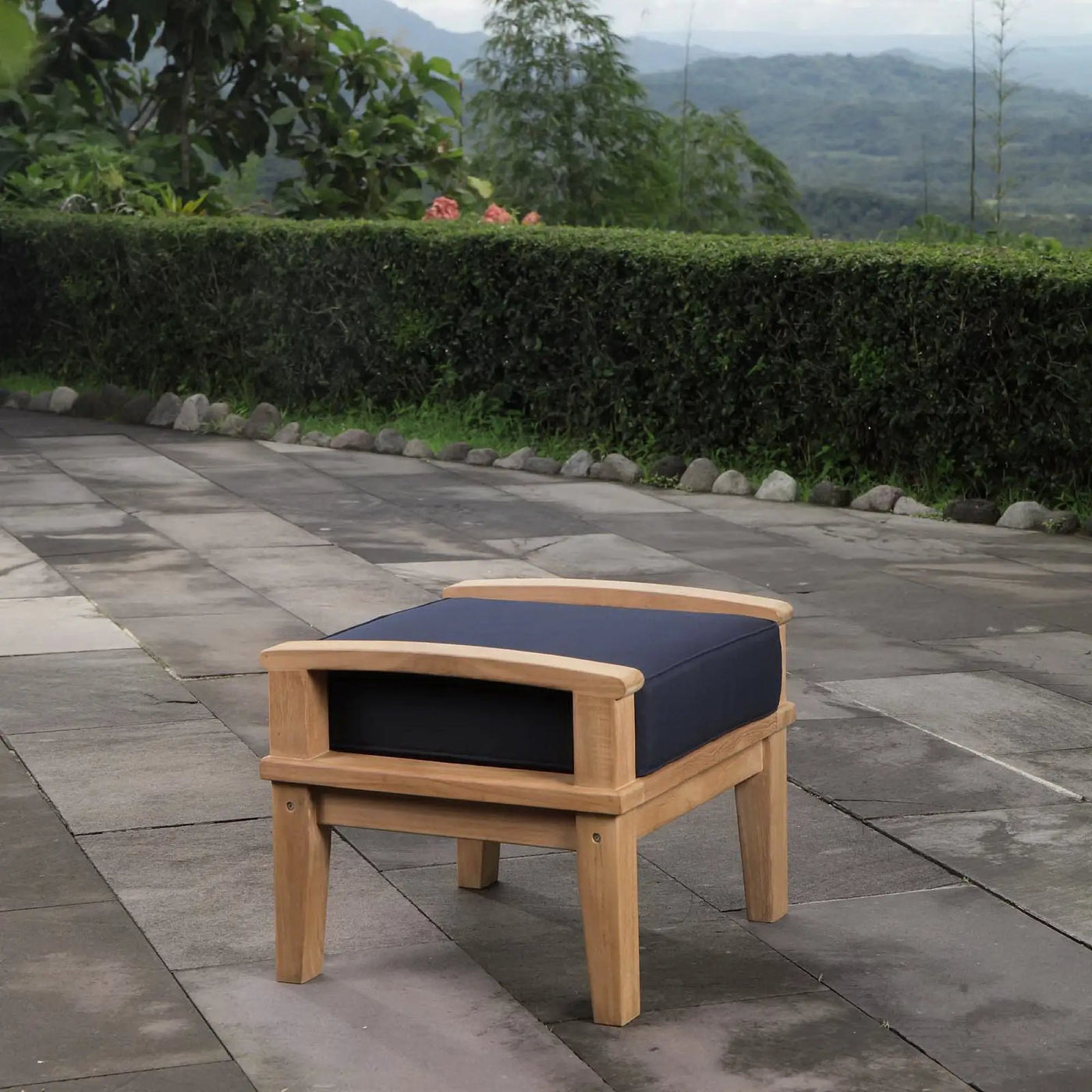 Marina Outdoor Patio Teak Ottoman by Modway by HouseOfZazla