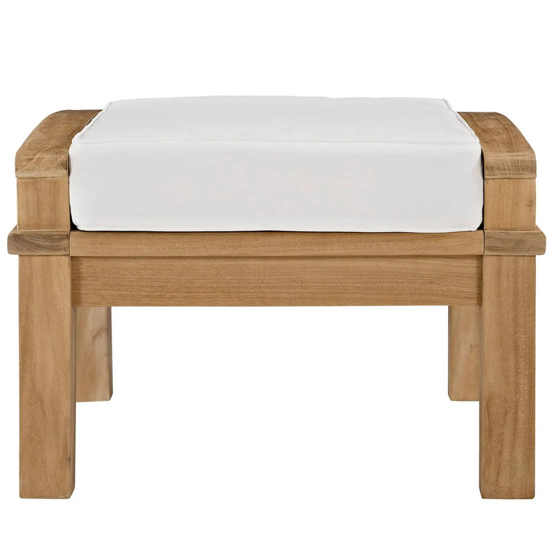 Marina Outdoor Patio Teak Ottoman by Modway by HouseOfZazla