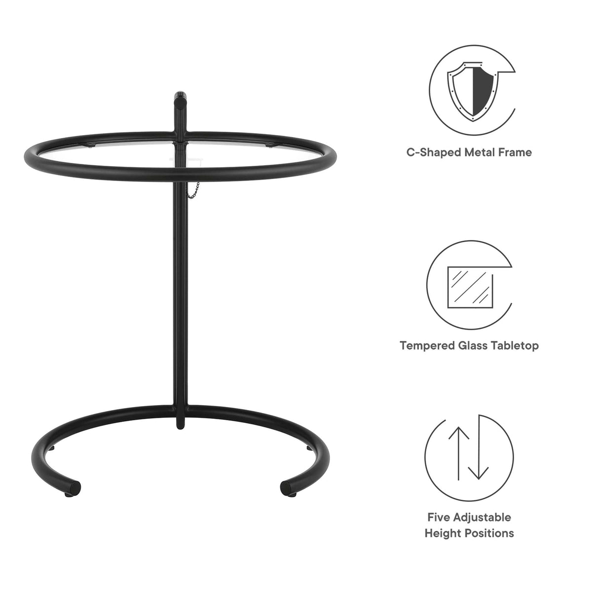 Eileen Gray Metal Side Table by Modway, photo 3 of 20