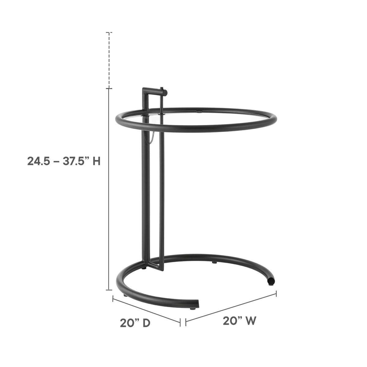 Eileen Gray Metal Side Table by Modway, photo 2 of 20