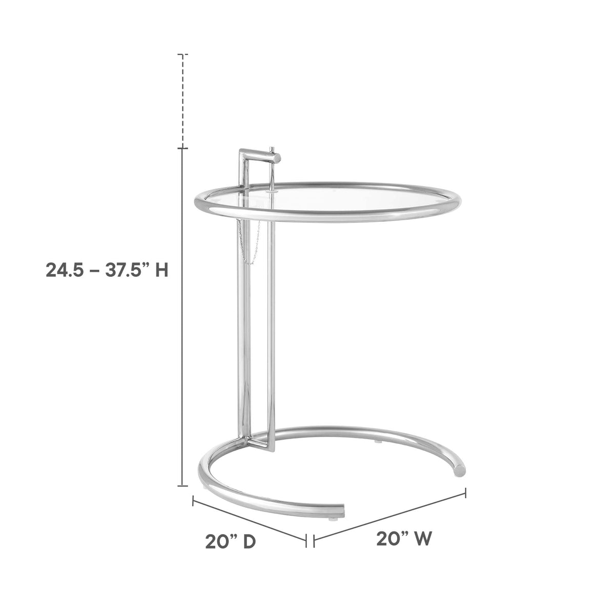 Eileen Gray Metal Side Table by Modway, photo 12 of 20