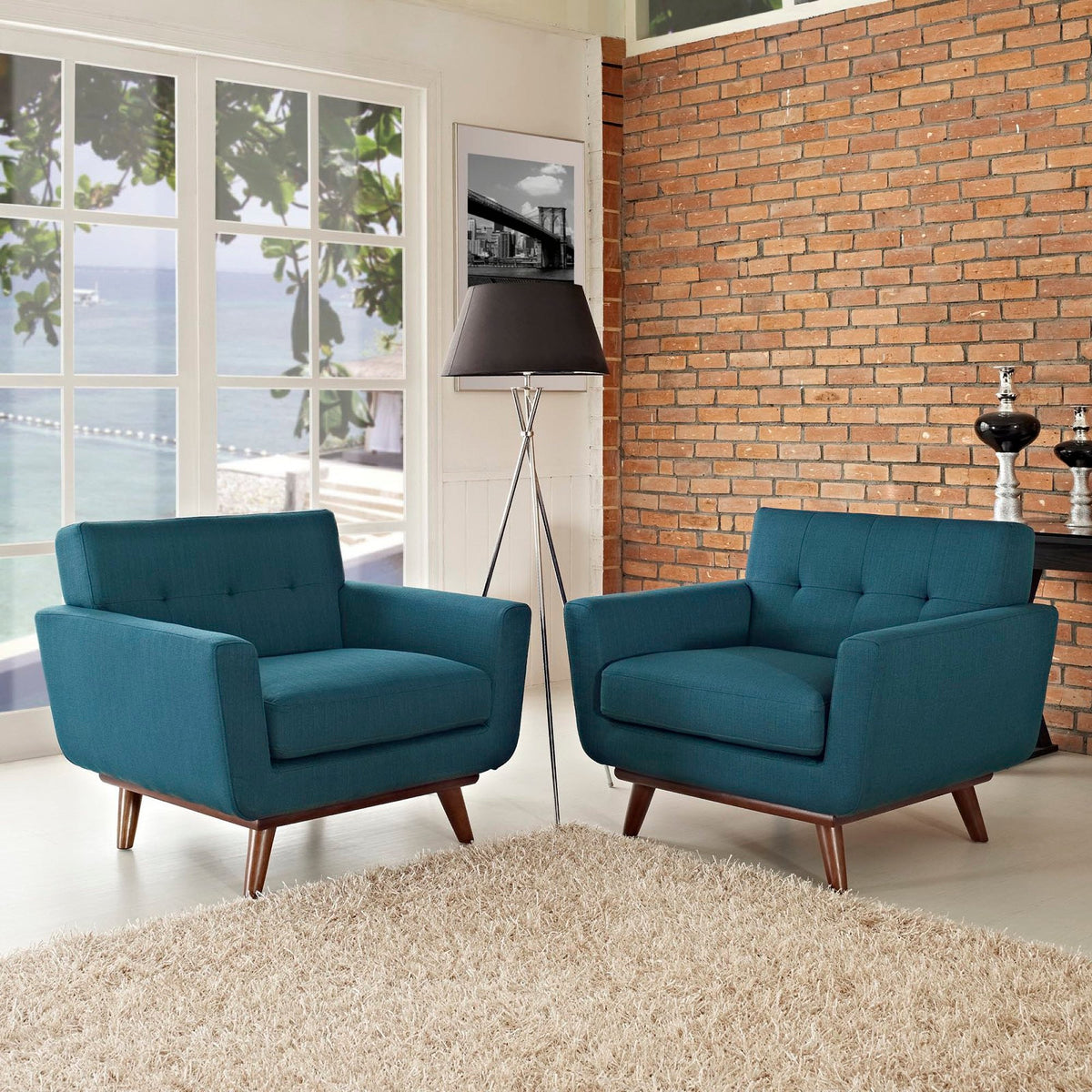 Engage Wood Armchair Set of 2 by Modway, photo 5 of 14
