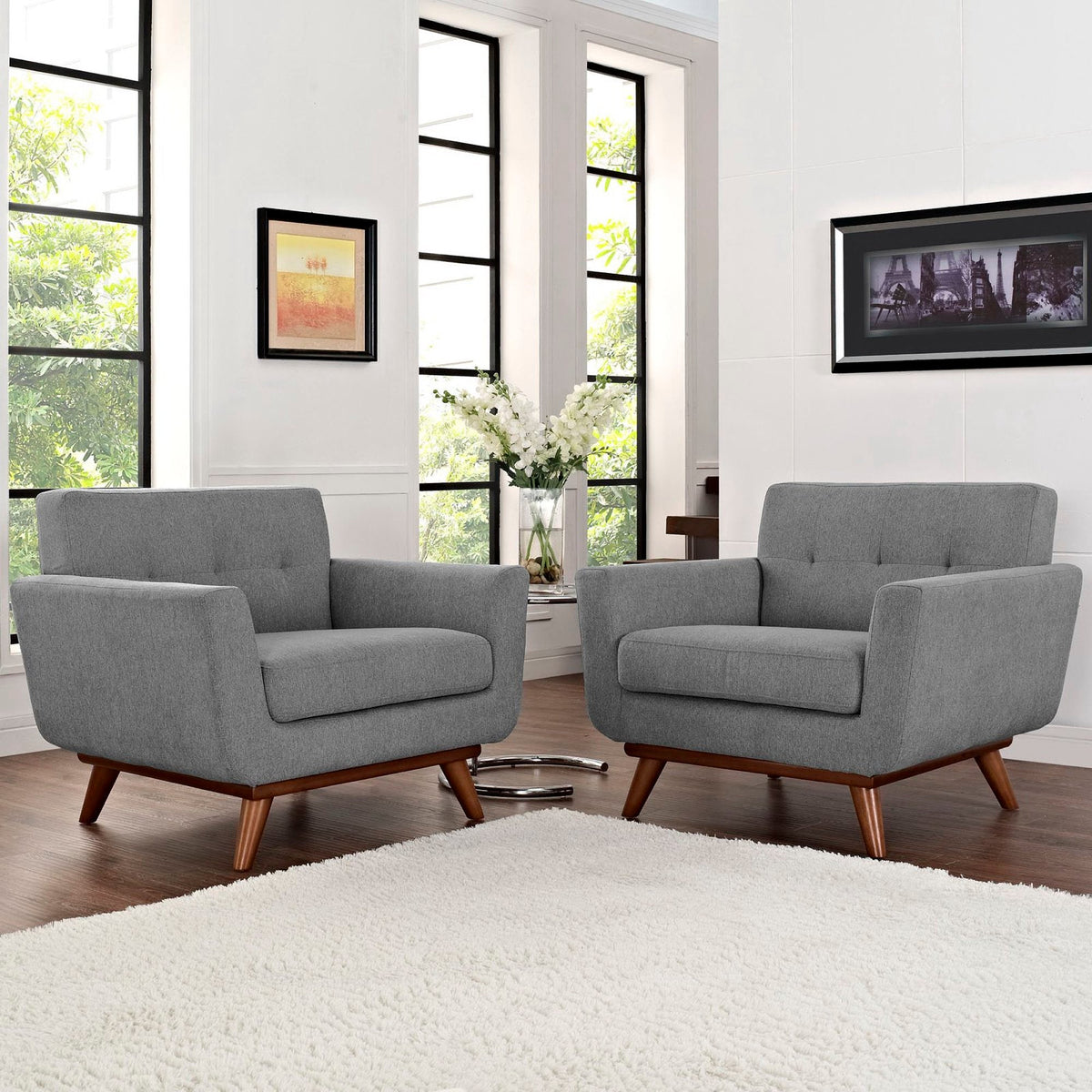 Engage Wood Armchair Set of 2 by Modway, photo 14 of 14