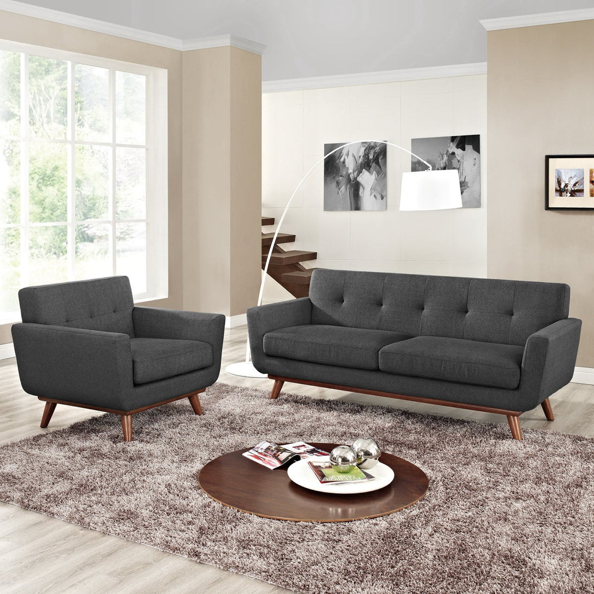 Engage Armchair and Loveseat Set of 2 by Modway, photo 12 of 18