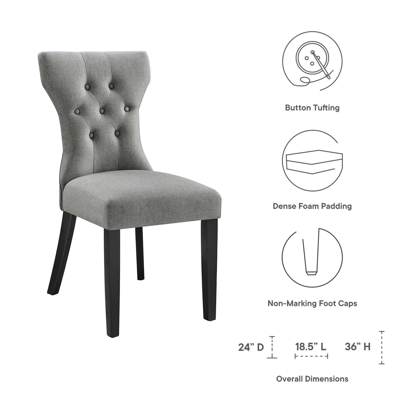 Silhouette Dining Side Chair by Modway by HouseOfZazla
