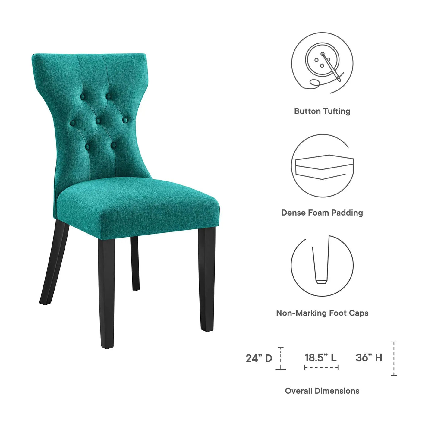 Silhouette Dining Side Chair by Modway by HouseOfZazla
