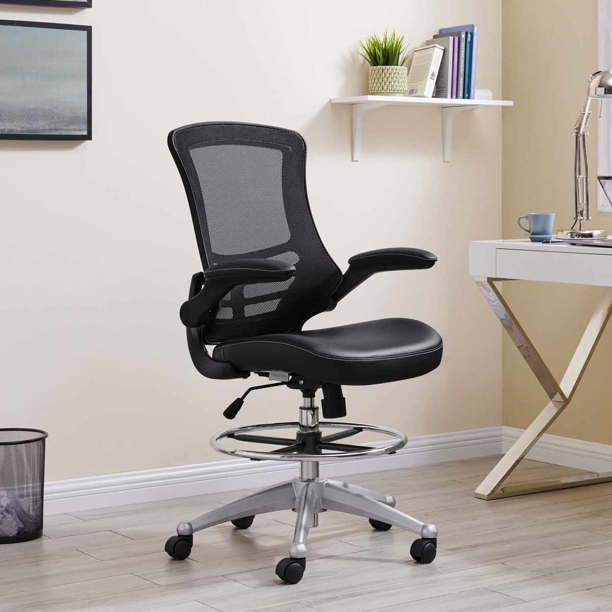 Attainment Vinyl Drafting Chair by Modway, photo 10 of 25