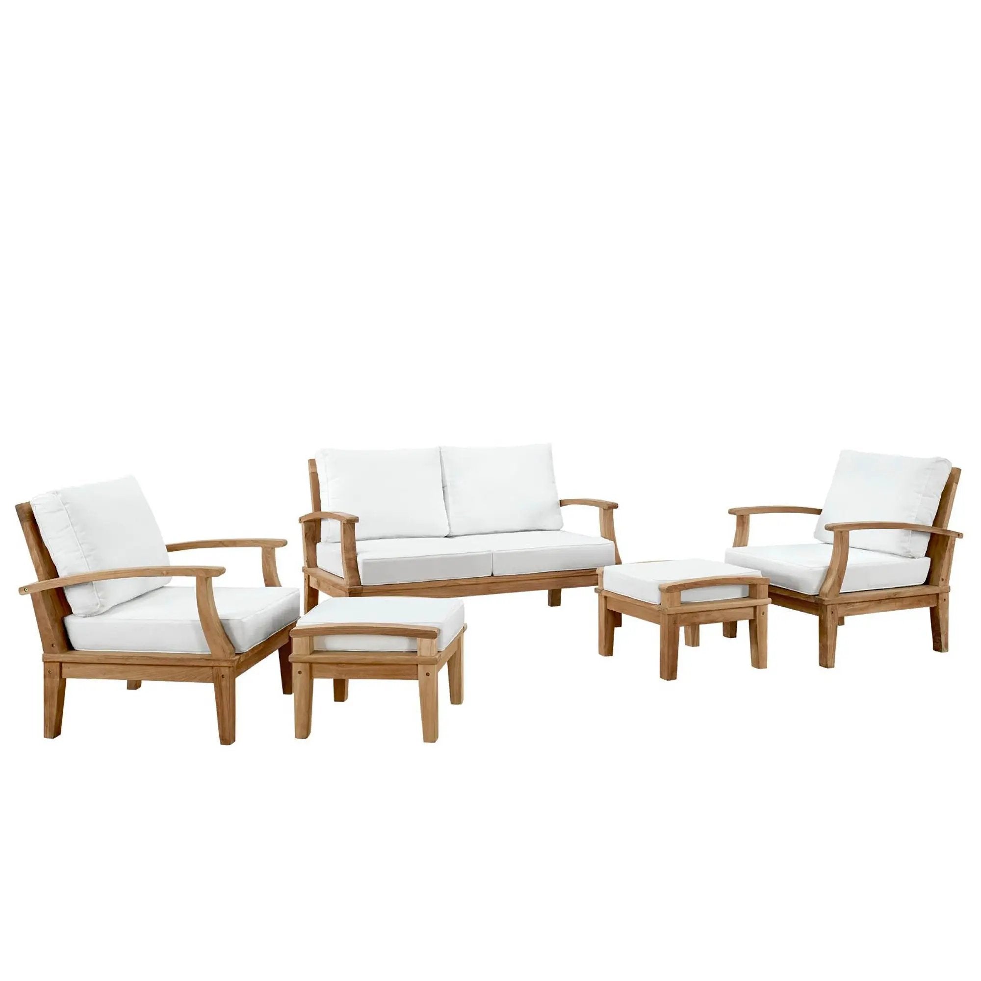 Marina 5 Piece Outdoor Patio Teak Set by Modway by HouseOfZazla