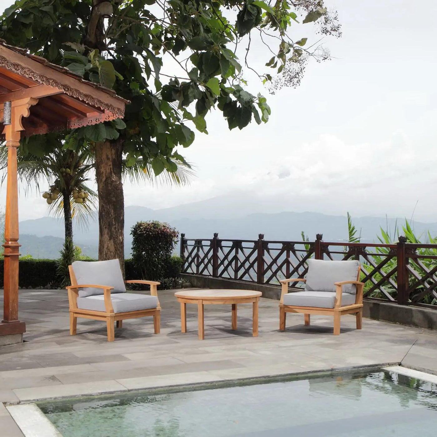 Marina 3 Piece Outdoor Patio Teak Set by Modway by HouseOfZazla