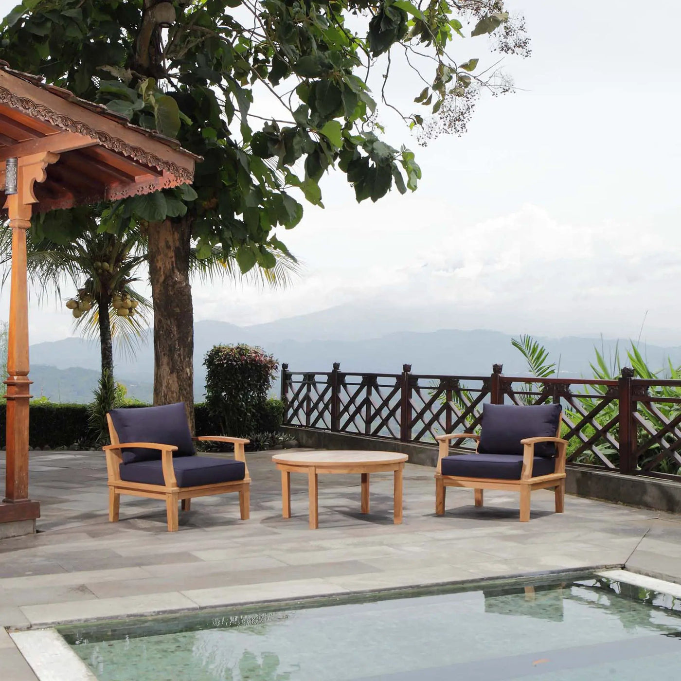 Marina 3 Piece Outdoor Patio Teak Set by Modway by HouseOfZazla