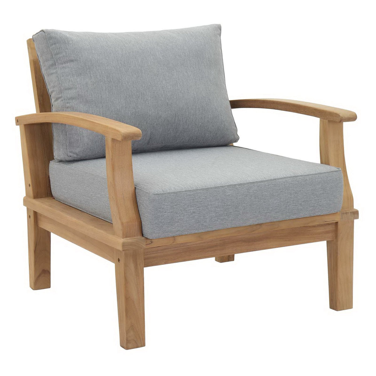 Marina 10 Piece Outdoor Patio Teak Set by Modway - Natural Gray / Natural Navy / Natural White (EEI-1480), photo 2 of 34