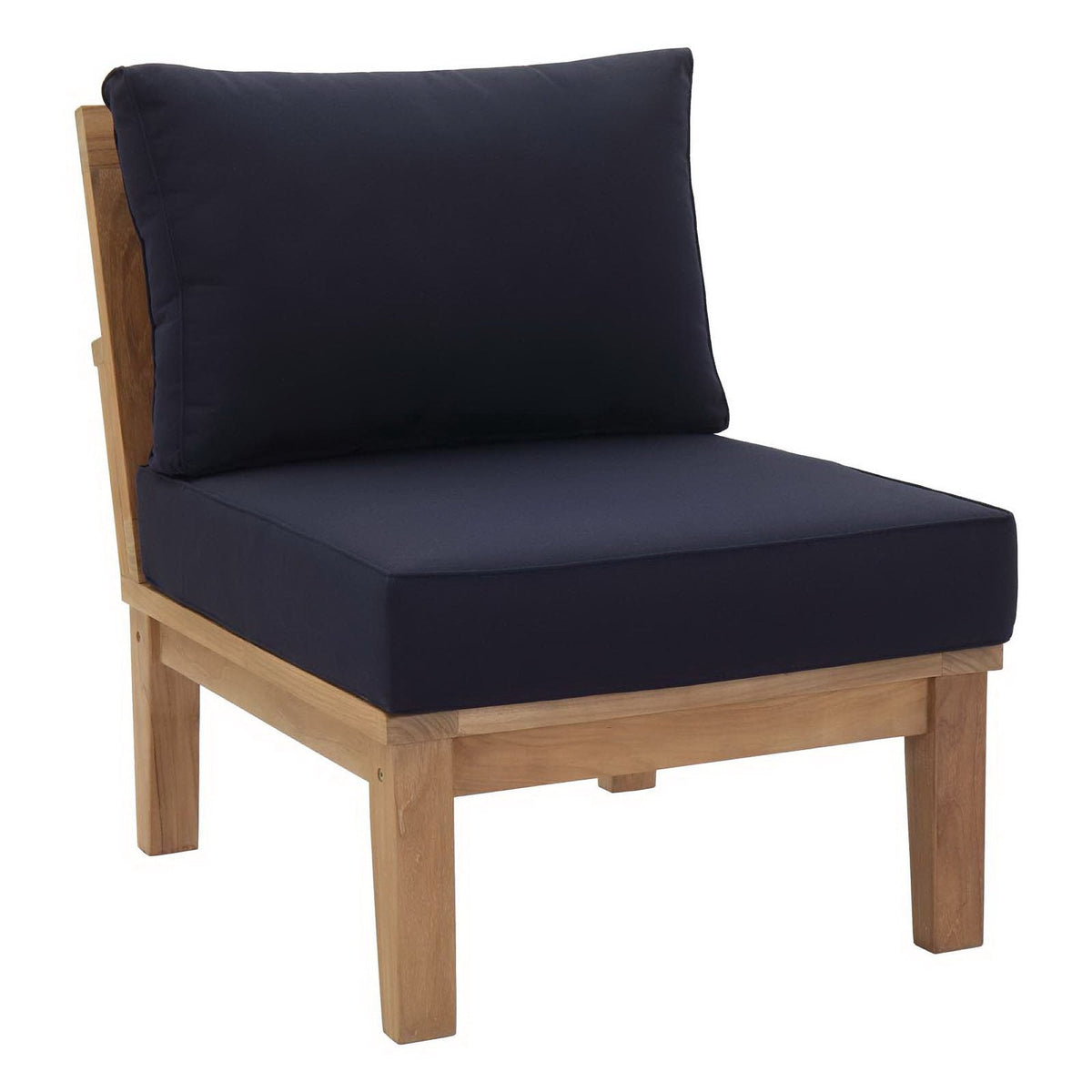 Marina 10 Piece Outdoor Patio Teak Set by Modway - Natural Gray / Natural Navy / Natural White (EEI-1480), photo 15 of 34