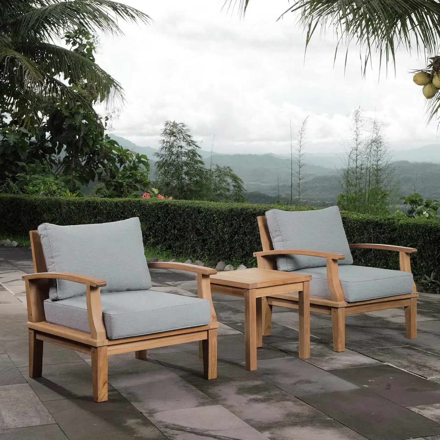 Marina 3-Piece Outdoor Patio Teak Set by Modway by HouseOfZazla