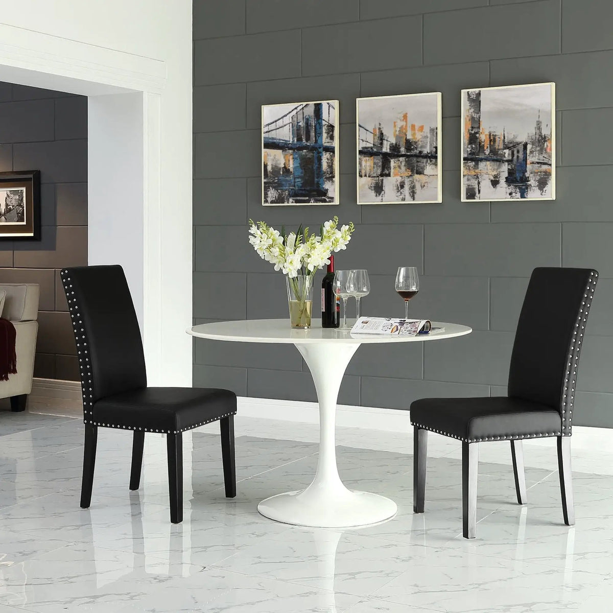 Parcel Dining Faux Leather Side Chair by Modway by HouseOfZazla