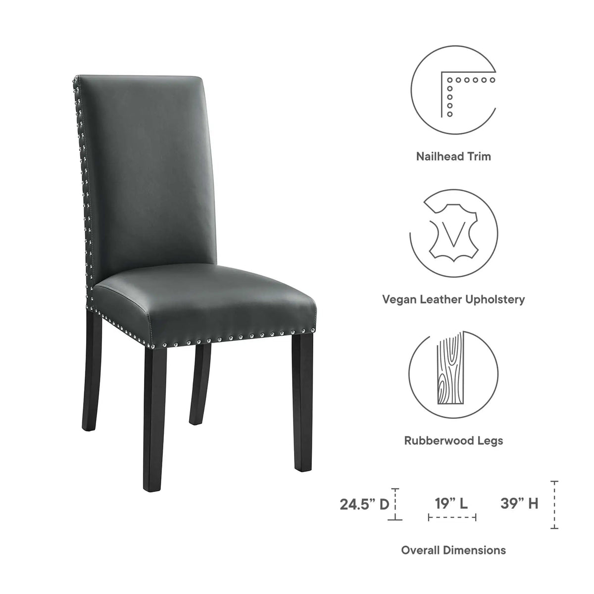 Parcel Dining Faux Leather Side Chair by Modway by HouseOfZazla