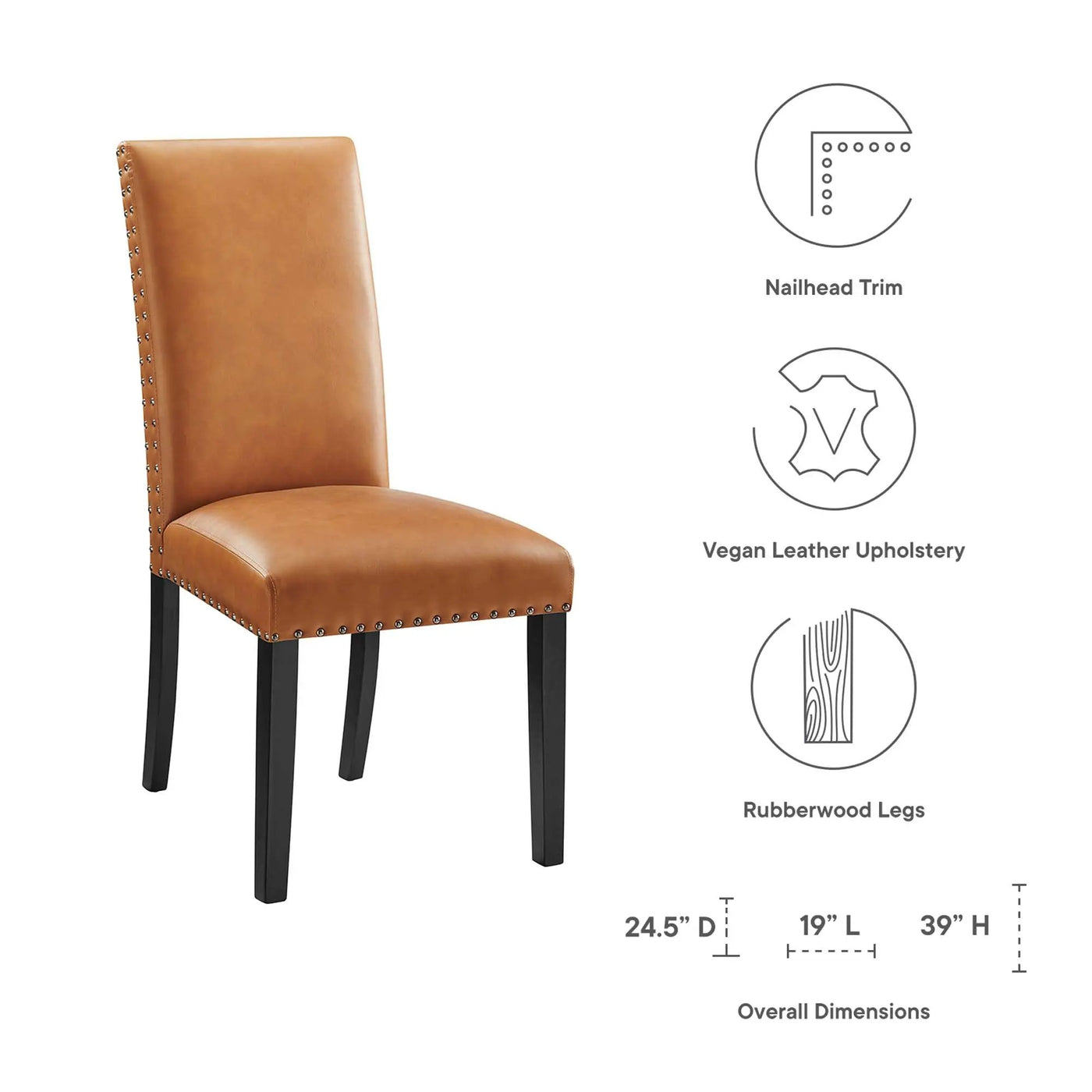 Parcel Dining Faux Leather Side Chair by Modway by HouseOfZazla