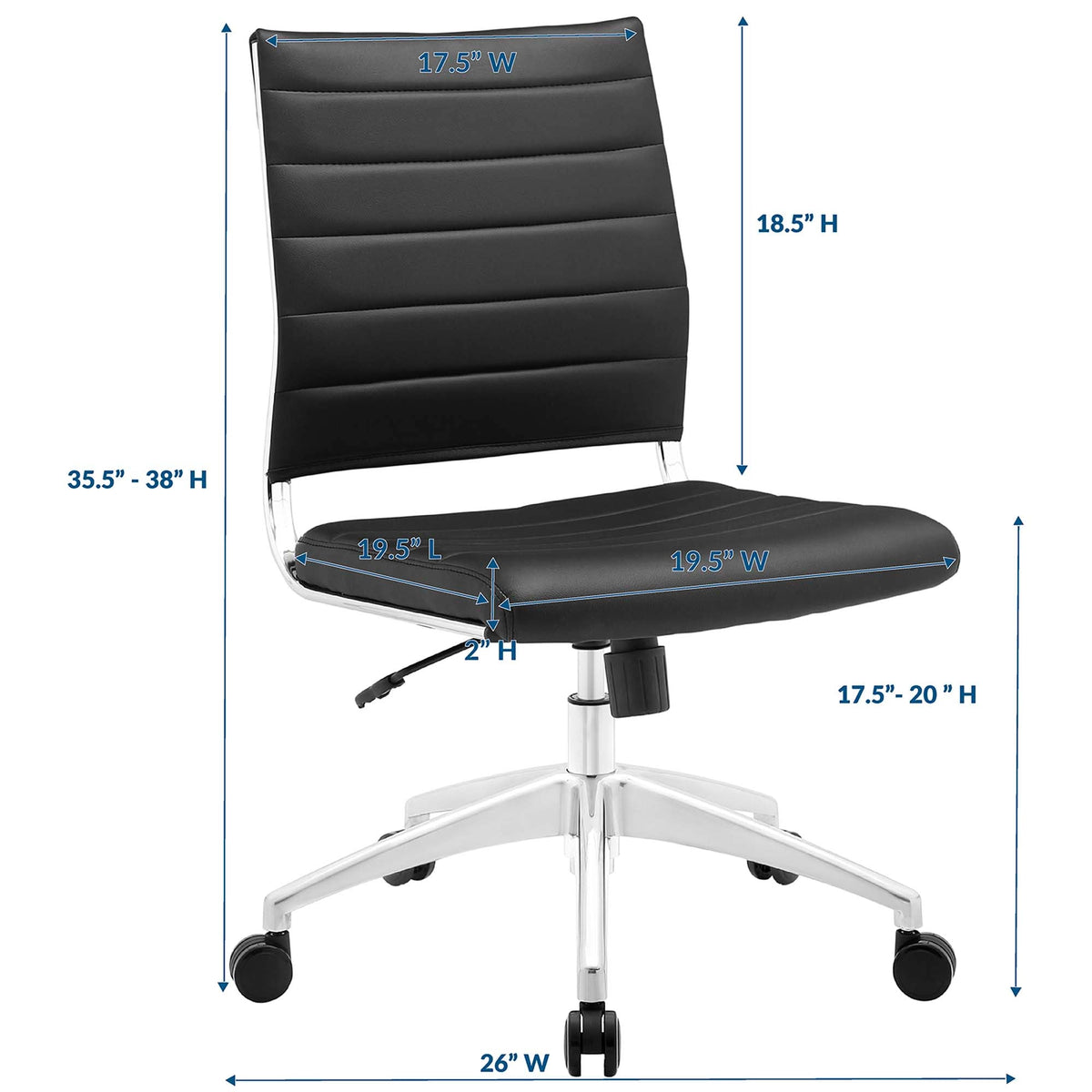 Jive Armless Mid Back Office Chair by Modway, photo 4 of 41