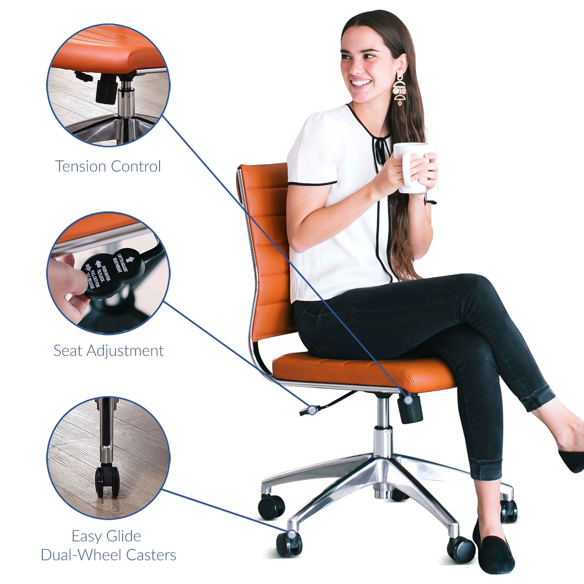 Jive Armless Mid Back Office Chair by Modway, photo 24 of 41