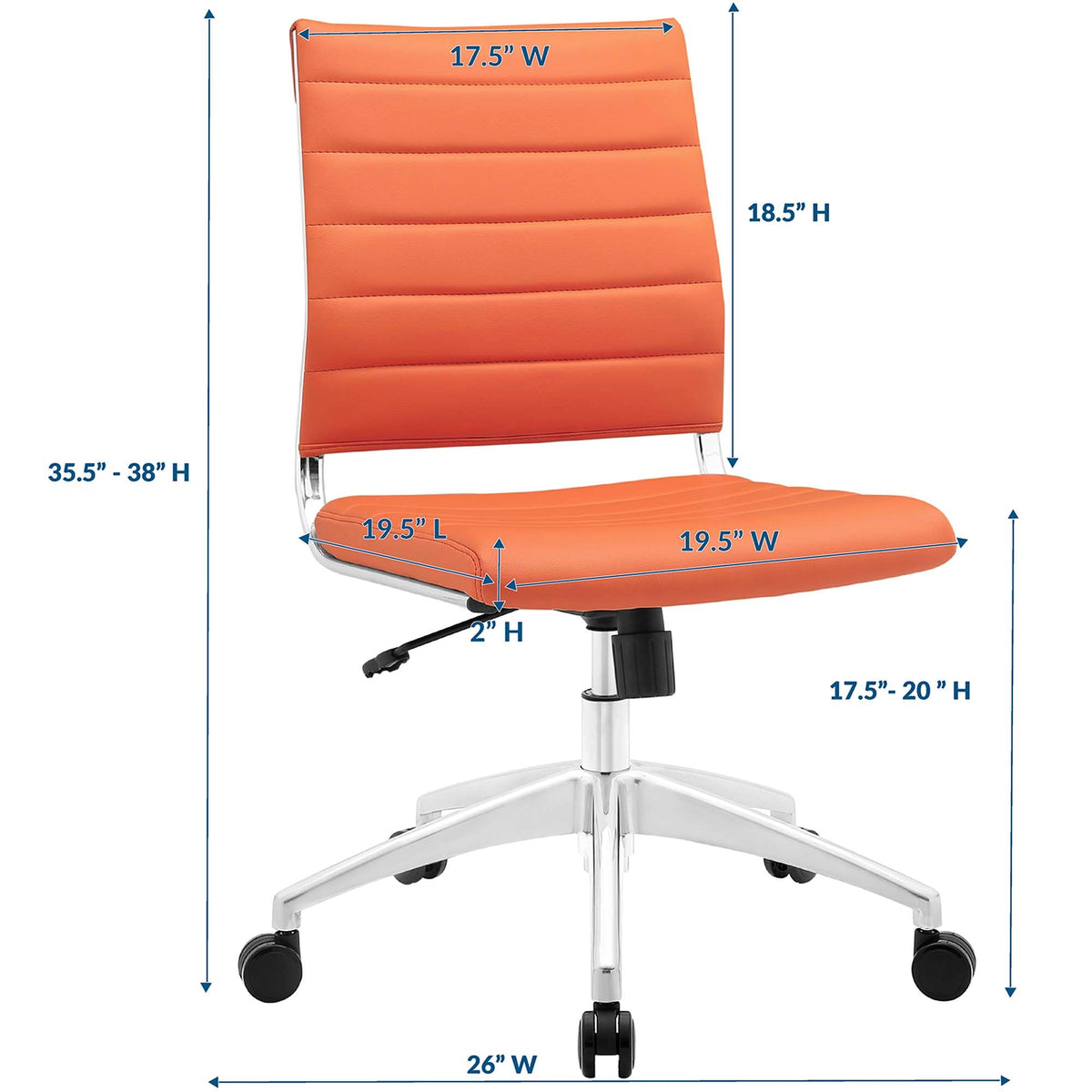 Jive Armless Mid Back Office Chair by Modway, photo 26 of 41