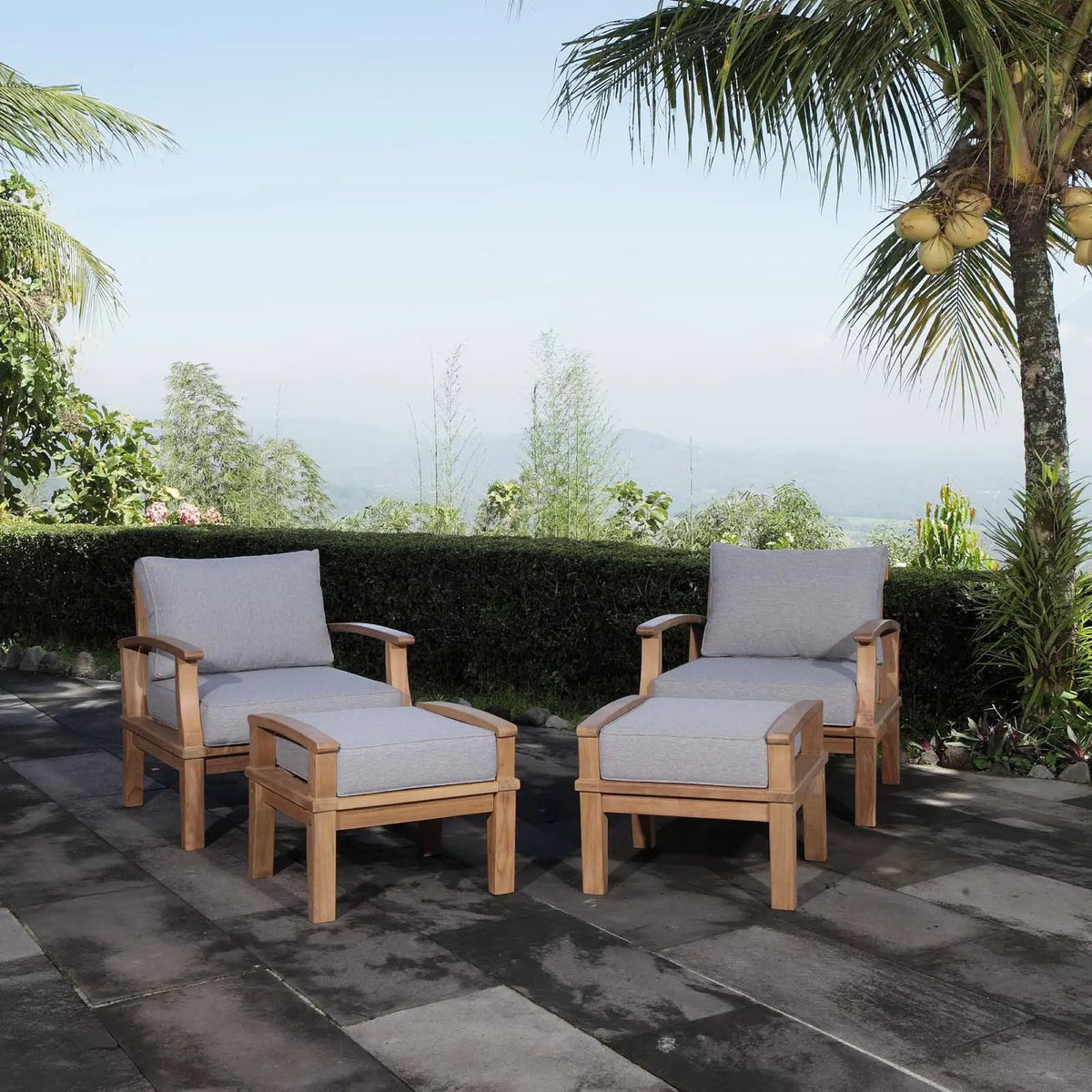 Marina 4 Piece Outdoor Patio Teak Set by Modway by HouseOfZazla
